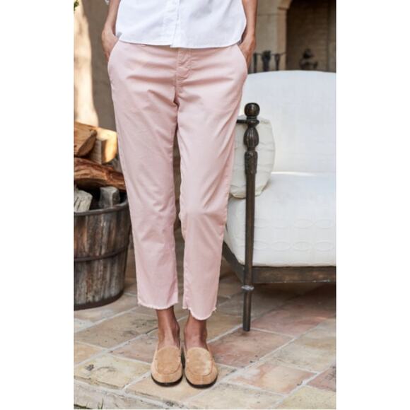 Frank & Eileen Wicklow Italian Chino Straight Mid Rise Pants Vintage Rose Size 6